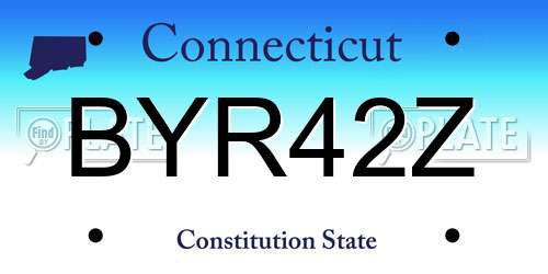 BYR42Z Connecticut License Plate