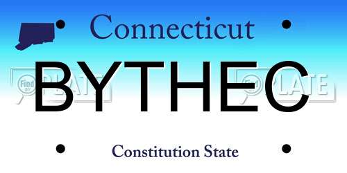 BYTHEC Connecticut License Plate