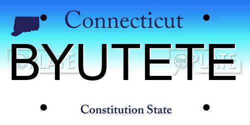 BYUTETE Connecticut License Plate
