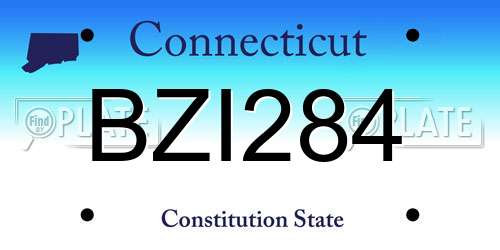 BZI284 Connecticut License Plate