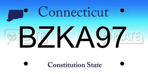 BZKA97 Connecticut License Plate