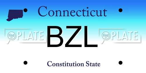 BZL Connecticut License Plate