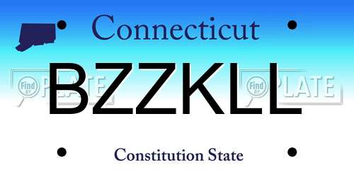 BZZKLL Connecticut License Plate