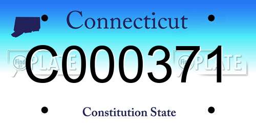 C000371 Connecticut License Plate