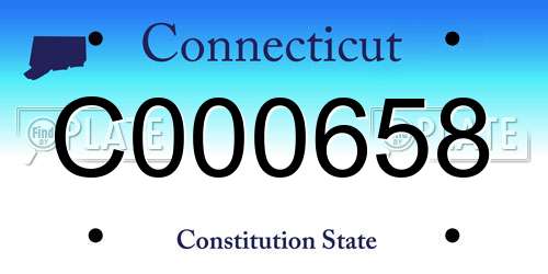 C000658 Connecticut License Plate