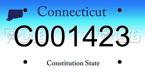 C001423 Connecticut License Plate