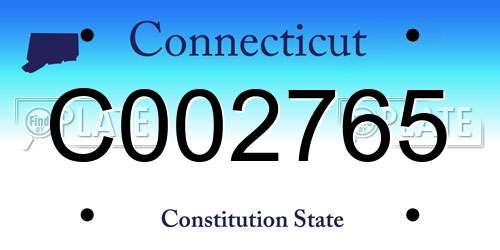 C002765 Connecticut License Plate