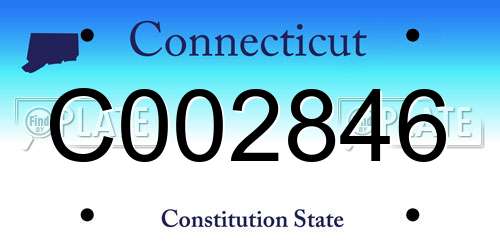 C002846 Connecticut License Plate