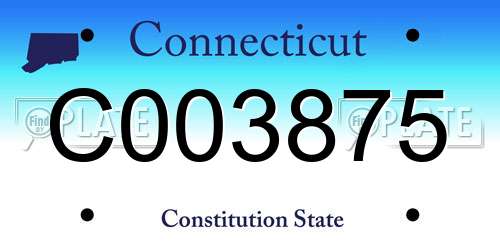 C003875 Connecticut License Plate