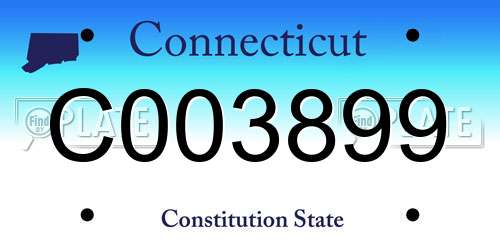 C003899 Connecticut License Plate