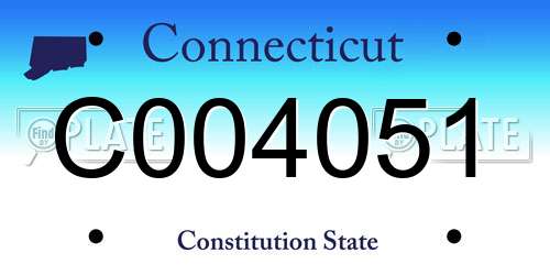 C004051 Connecticut License Plate