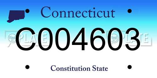 C004603 Connecticut License Plate
