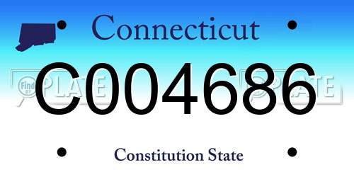 C004686 Connecticut License Plate