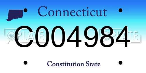 C004984 Connecticut License Plate