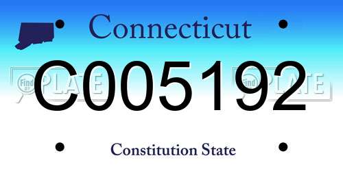 C005192 Connecticut License Plate