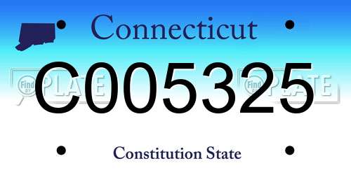 C005325 Connecticut License Plate