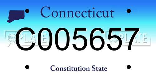 C005657 Connecticut License Plate