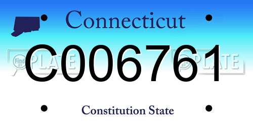 C006761 Connecticut License Plate