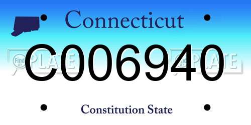 C006940 Connecticut License Plate