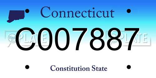 C007887 Connecticut License Plate