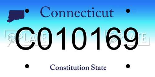 C010169 Connecticut License Plate