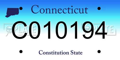 C010194 Connecticut License Plate