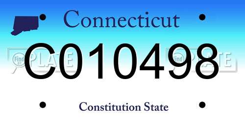 C010498 Connecticut License Plate