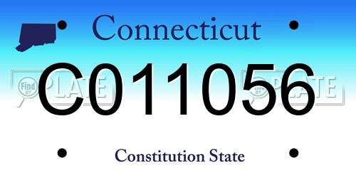 C011056 Connecticut License Plate