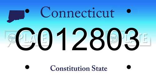 C012803 Connecticut License Plate