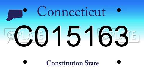C015163 Connecticut License Plate