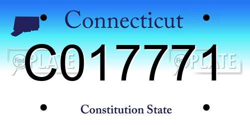 C017771 Connecticut License Plate