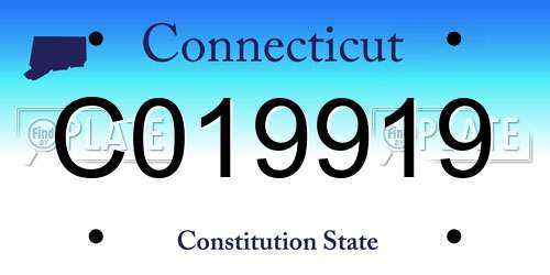 C019919 Connecticut License Plate