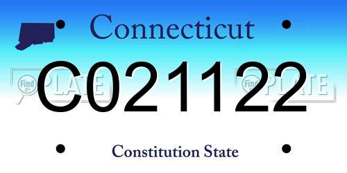 C021122 Connecticut License Plate