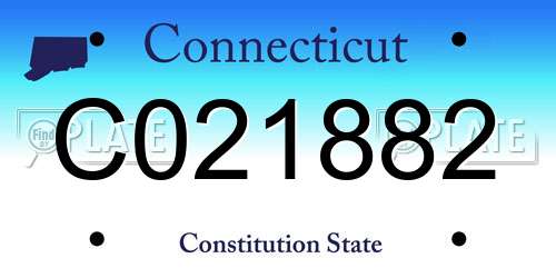 C021882 Connecticut License Plate