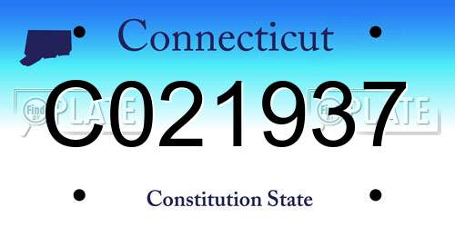 C021937 Connecticut License Plate