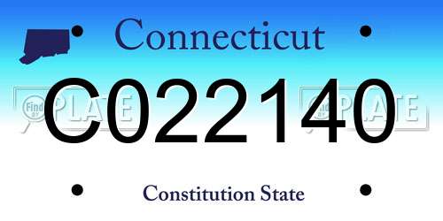 C022140 Connecticut License Plate