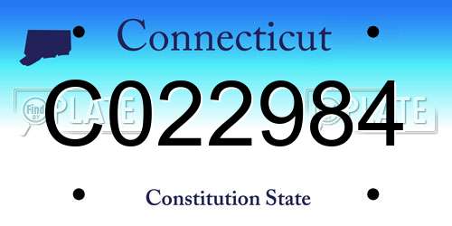 C022984 Connecticut License Plate