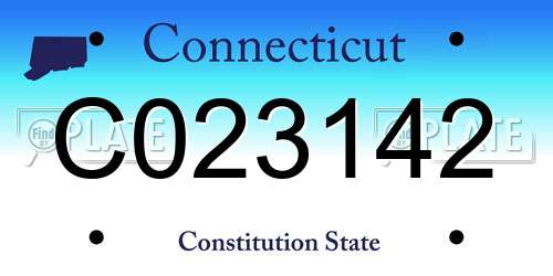 C023142 Connecticut License Plate