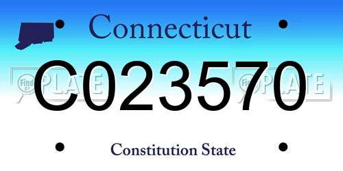 C023570 Connecticut License Plate