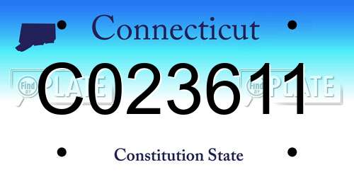 C023611 Connecticut License Plate