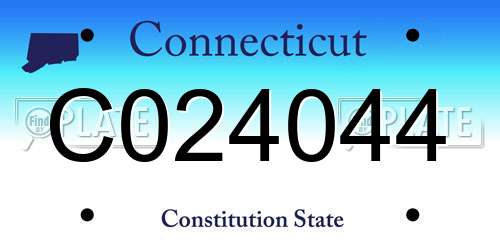 C024044 Connecticut License Plate