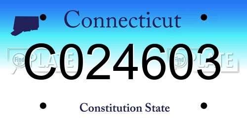 C024603 Connecticut License Plate