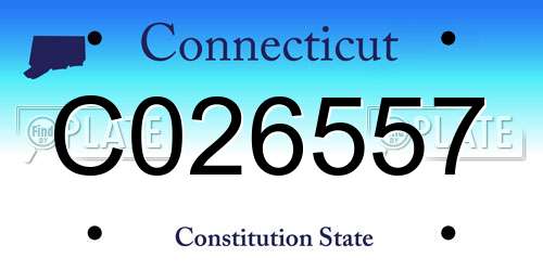 C026557 Connecticut License Plate