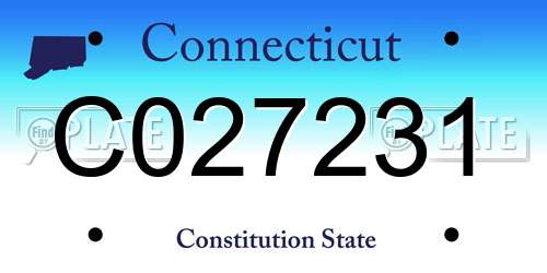 C027231 Connecticut License Plate
