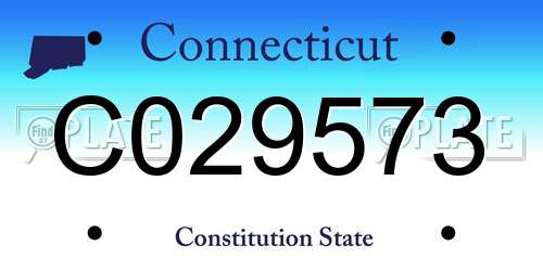 C029573 Connecticut License Plate