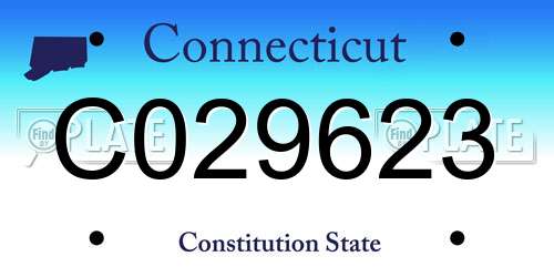 C029623 Connecticut License Plate