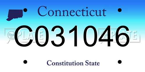 C031046 Connecticut License Plate
