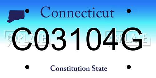 C03104G Connecticut License Plate