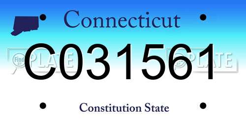 C031561 Connecticut License Plate