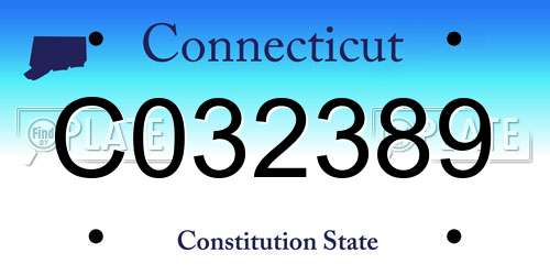C032389 Connecticut License Plate